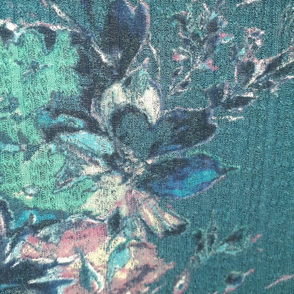 2/$20 Lucky Brand Blue Floral Blouse - Picture 3 of 5
